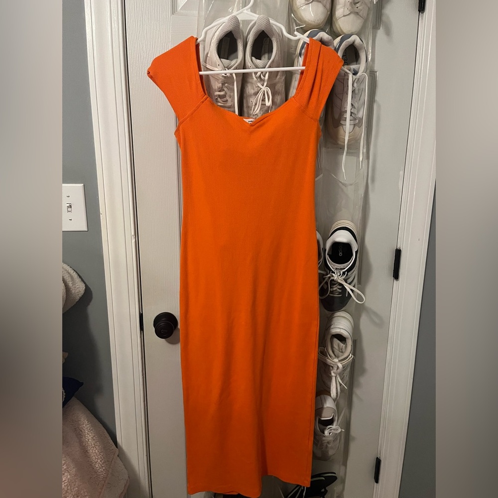 Orange Women's Midi Dress